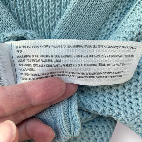 Hollister Sky Blue Cable Knit Cardigan Size S - Picture 6 of 6